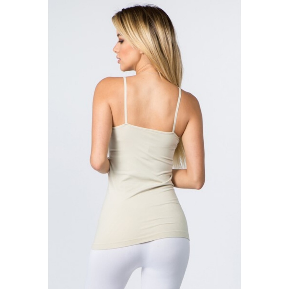 Women's Layering Cami Spaghetti Straps Soft Oyster - Picture 3 of 5